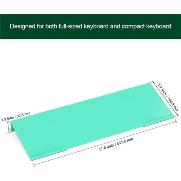 Ergonomic acrylic keyboard stand green computer desk riser typing wrist support - Picture 3 of 7